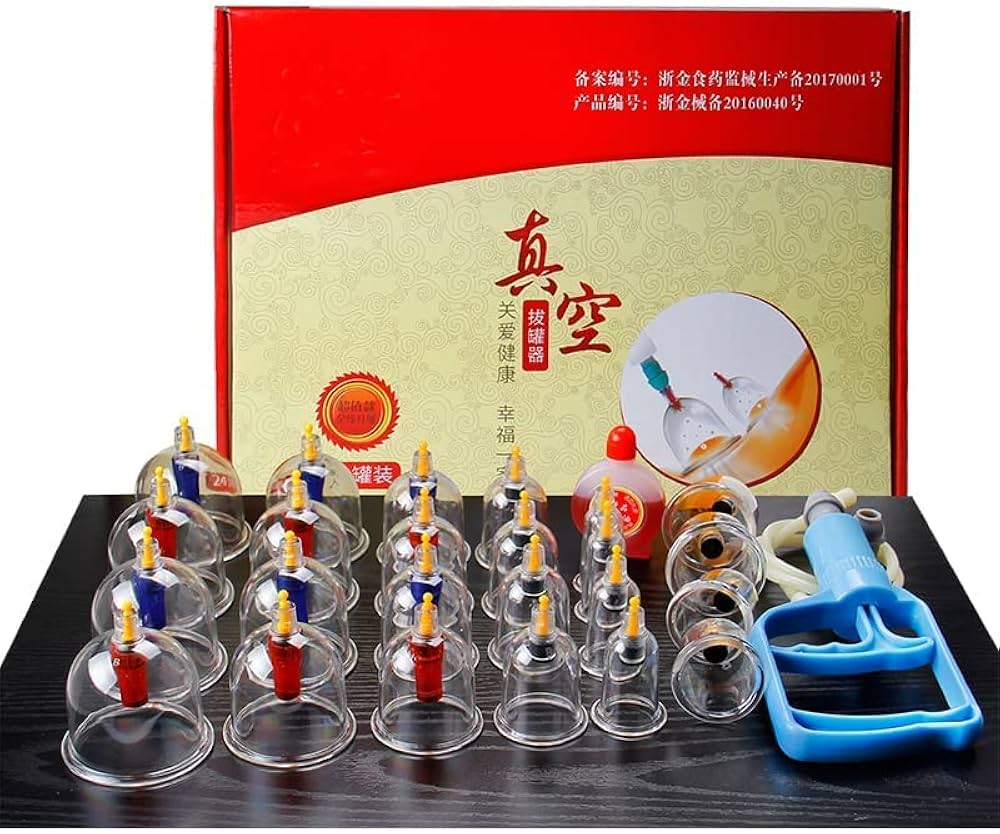 24 Cup Cupping Therapy Kit | Pain Relief & Detox Massage Set