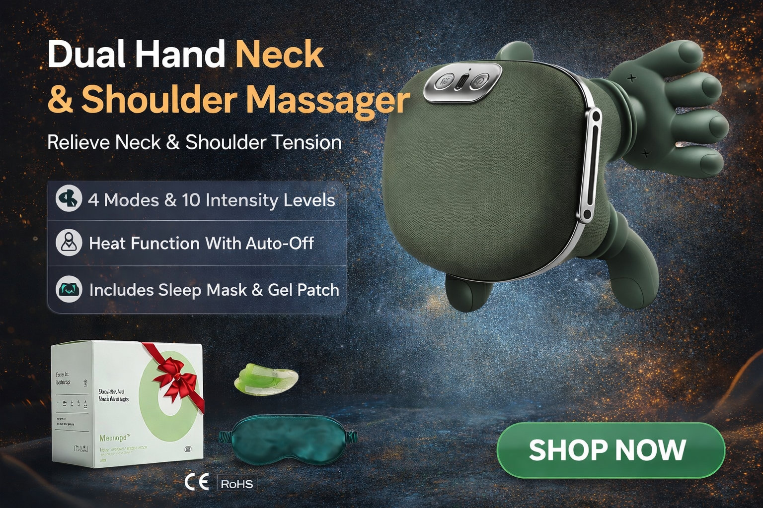Neck & Shoulder Relaxer | Deep Tissue Massage with Heat Function