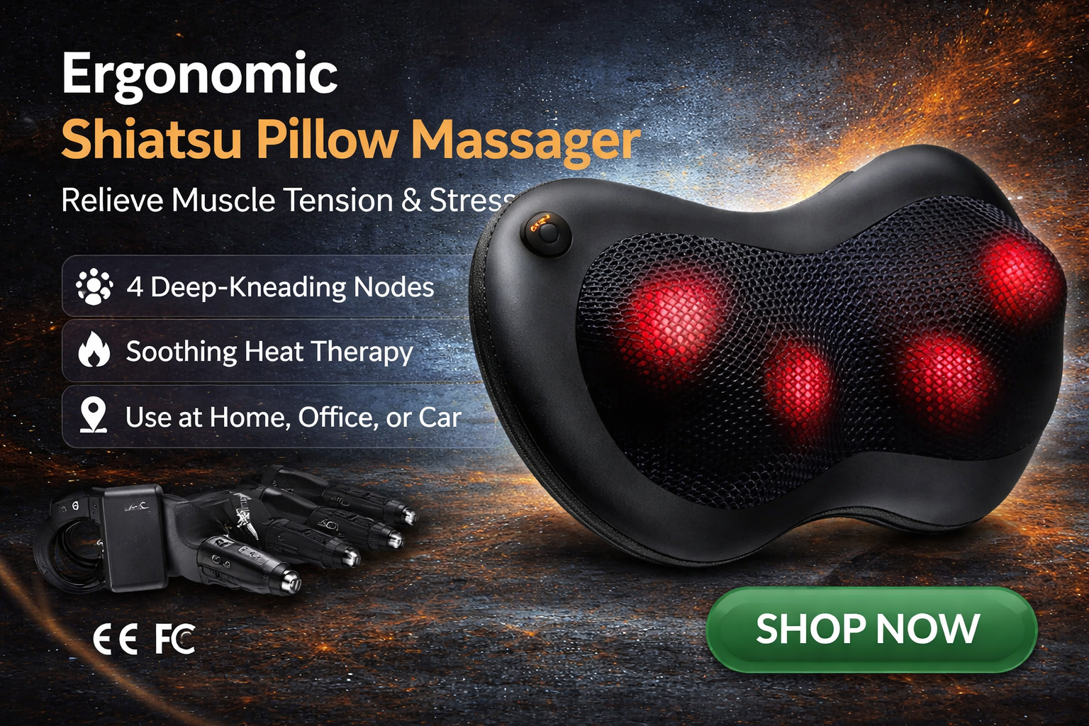 Portable Massage Cushion | Pain Relief & Muscle Relaxation